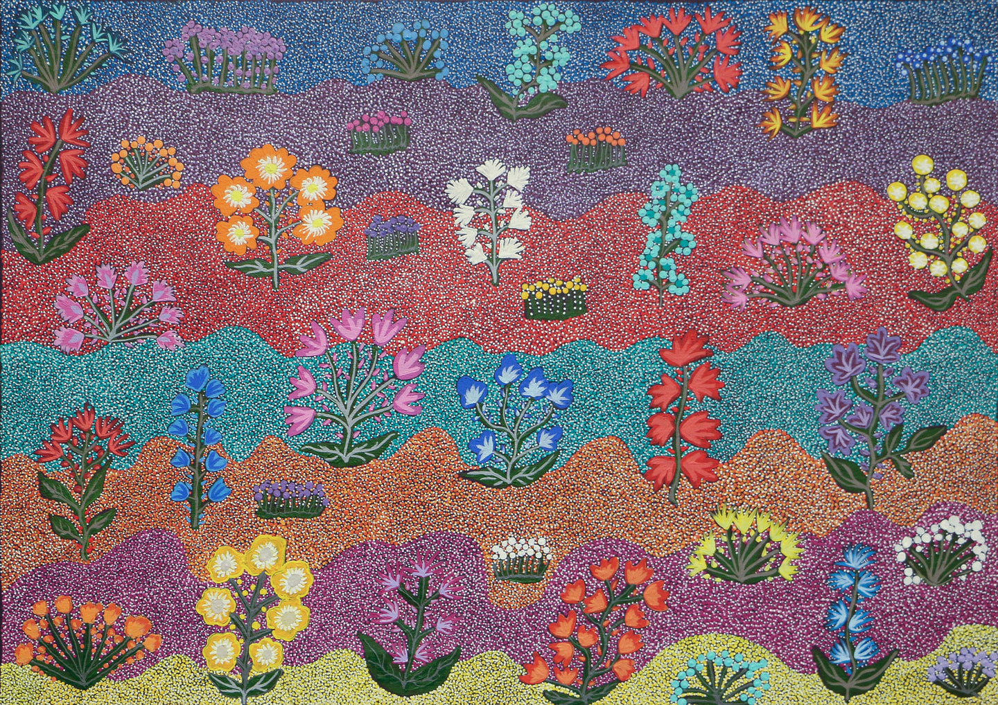 Bush Medicine and Wildflowers in My Country, 107x76 cm