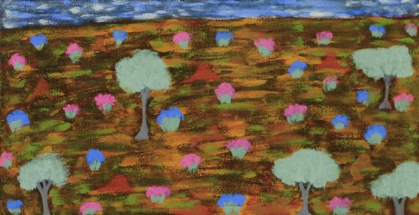 Bush Flowers, 30x61