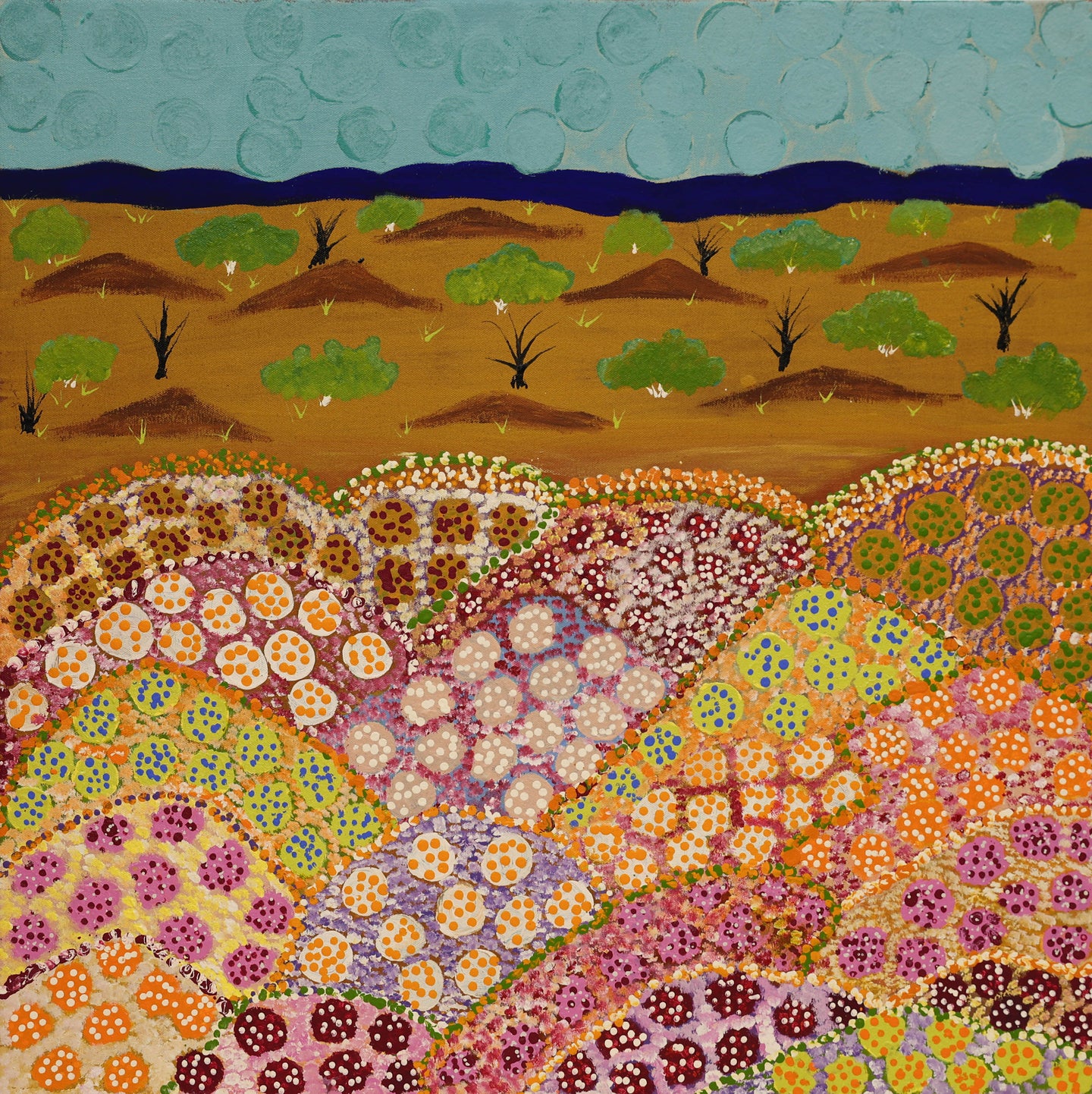 Bush Flowers, 61 x 61 cm