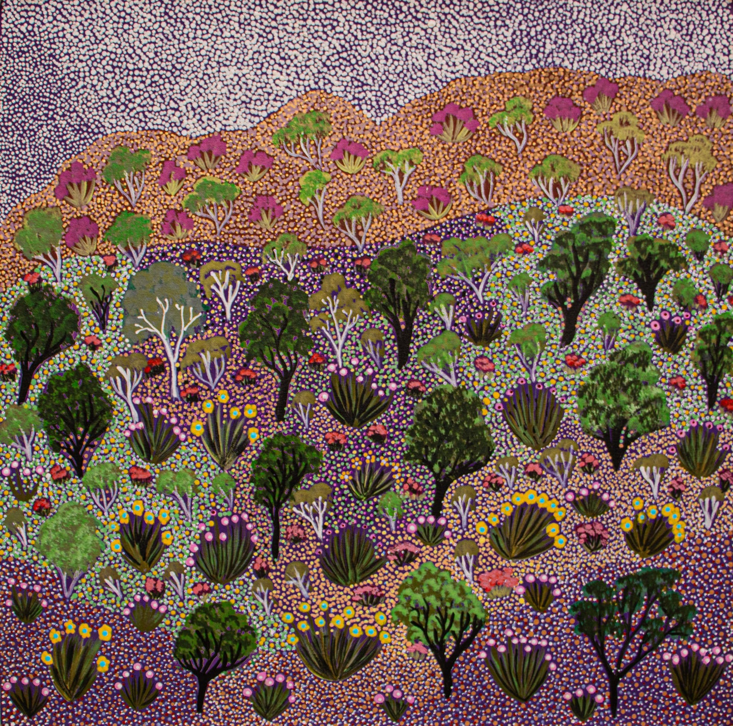 Wild Flower Landscape, 61x61cm
